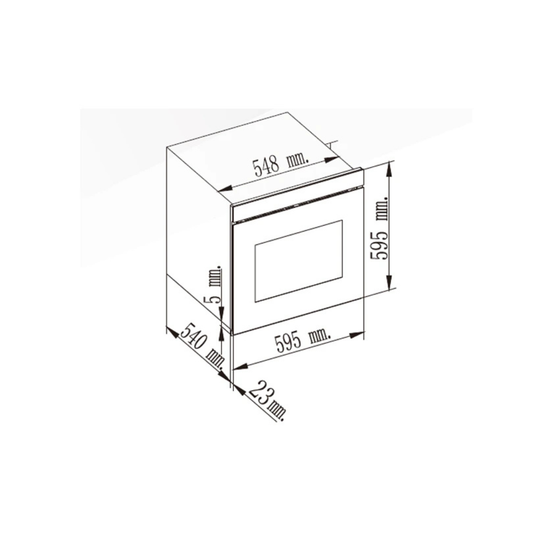 Horno Eléctrico de 60 cm Elektro Pro 60 + 220V Vetrux
