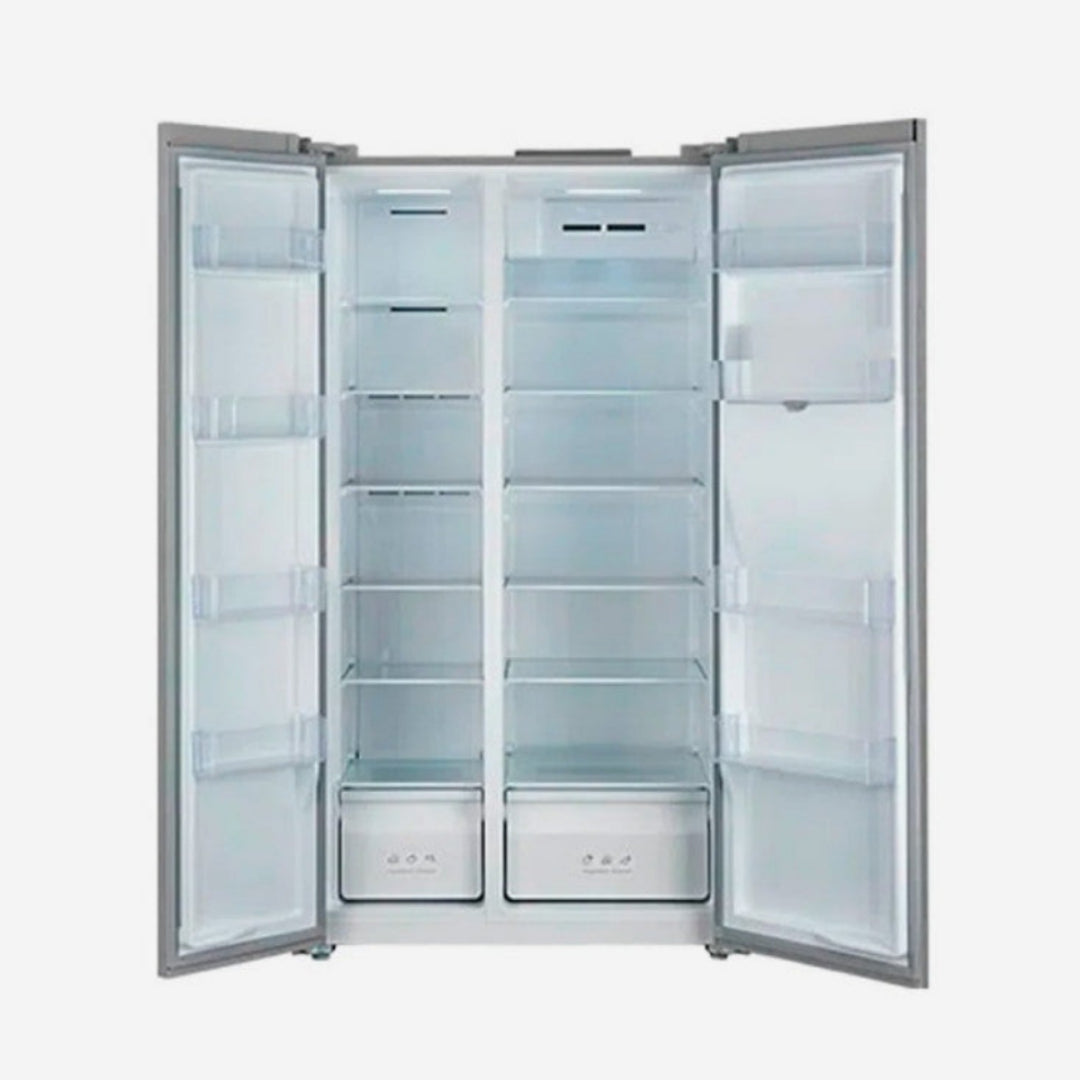 Nevera Side by Side de Acero con Dispensador de Agua de 520 Litros TCL