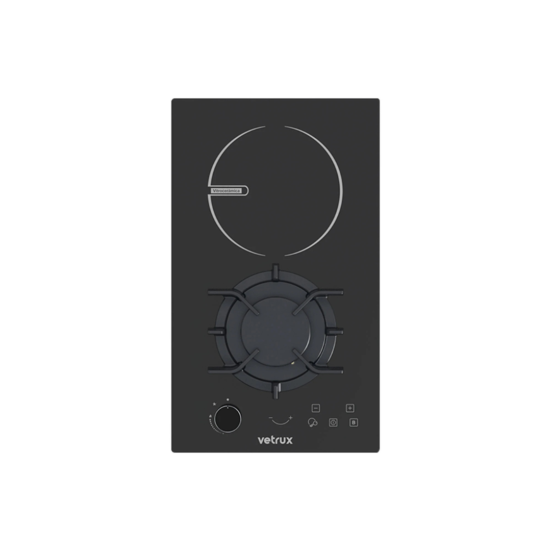 Tope de Cocina Mixto de Vitrocerámica 30 cm Flexi 30 Vetrux