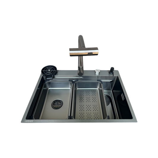 Fregador con Accesorios de 75 cm Flusso Lite 75 Vetrux