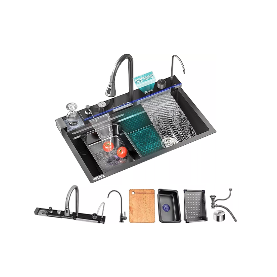 Fregador con Accesorios de 68 cm Flusso Pro 68 Vetrux