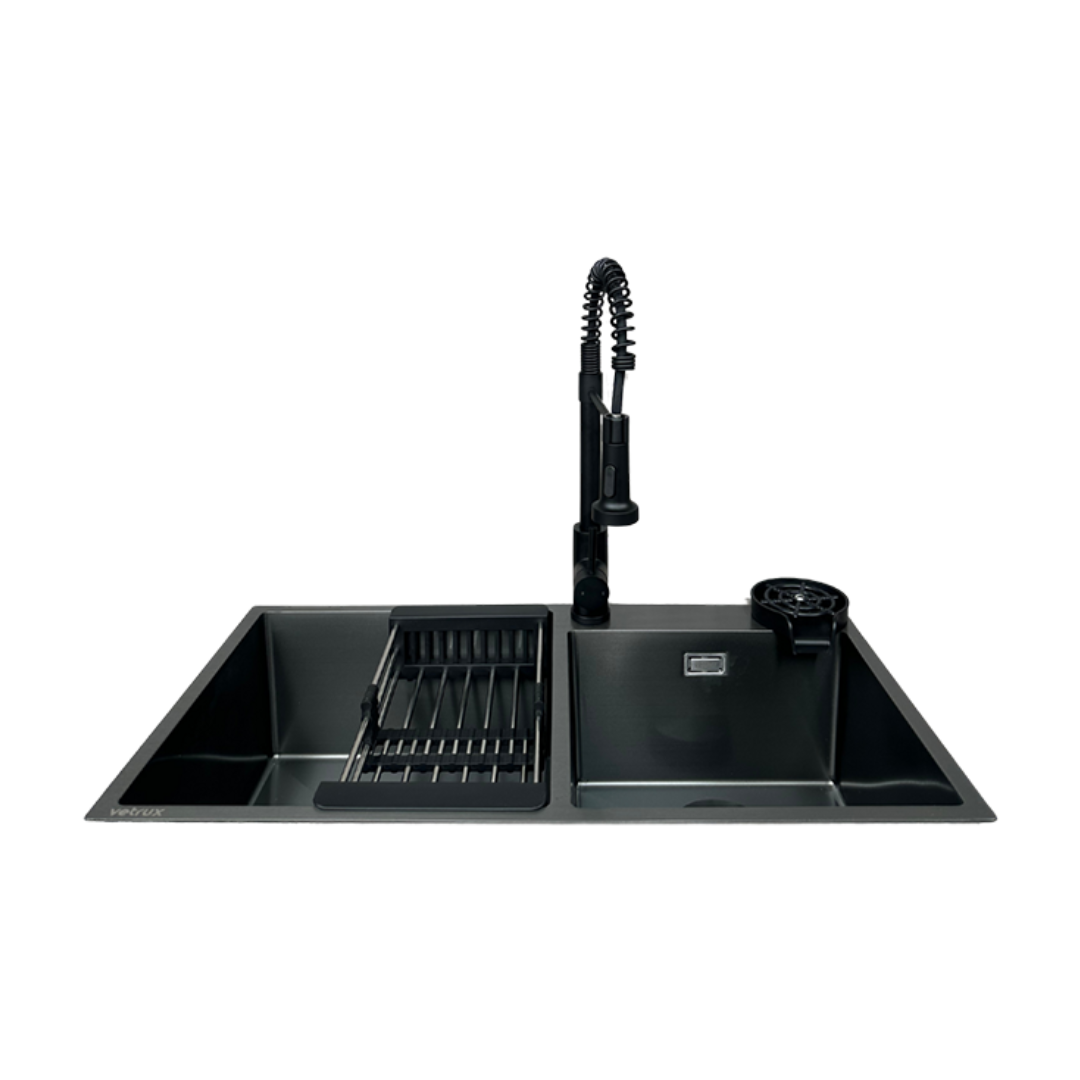 Fregador con Accesorios de 82 cm Flusso Dual 82 Vetrux
