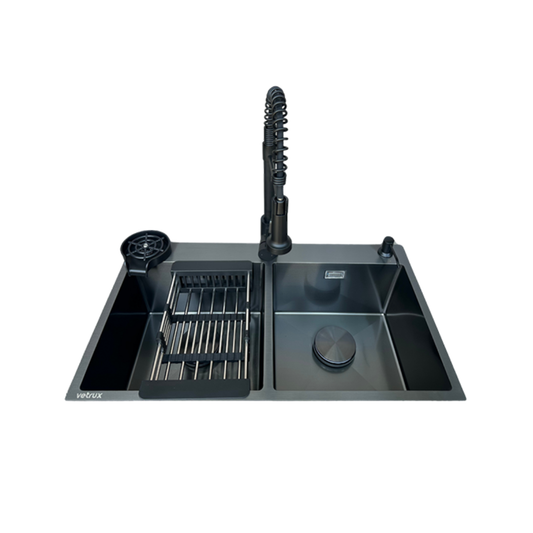 Fregador con Accesorios de 78 cm Flusso Dual 78 Vetrux