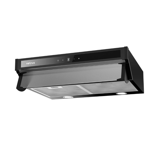 Campana Táctil Negra de 60 cm Lite Touch 60 Black Vetrux