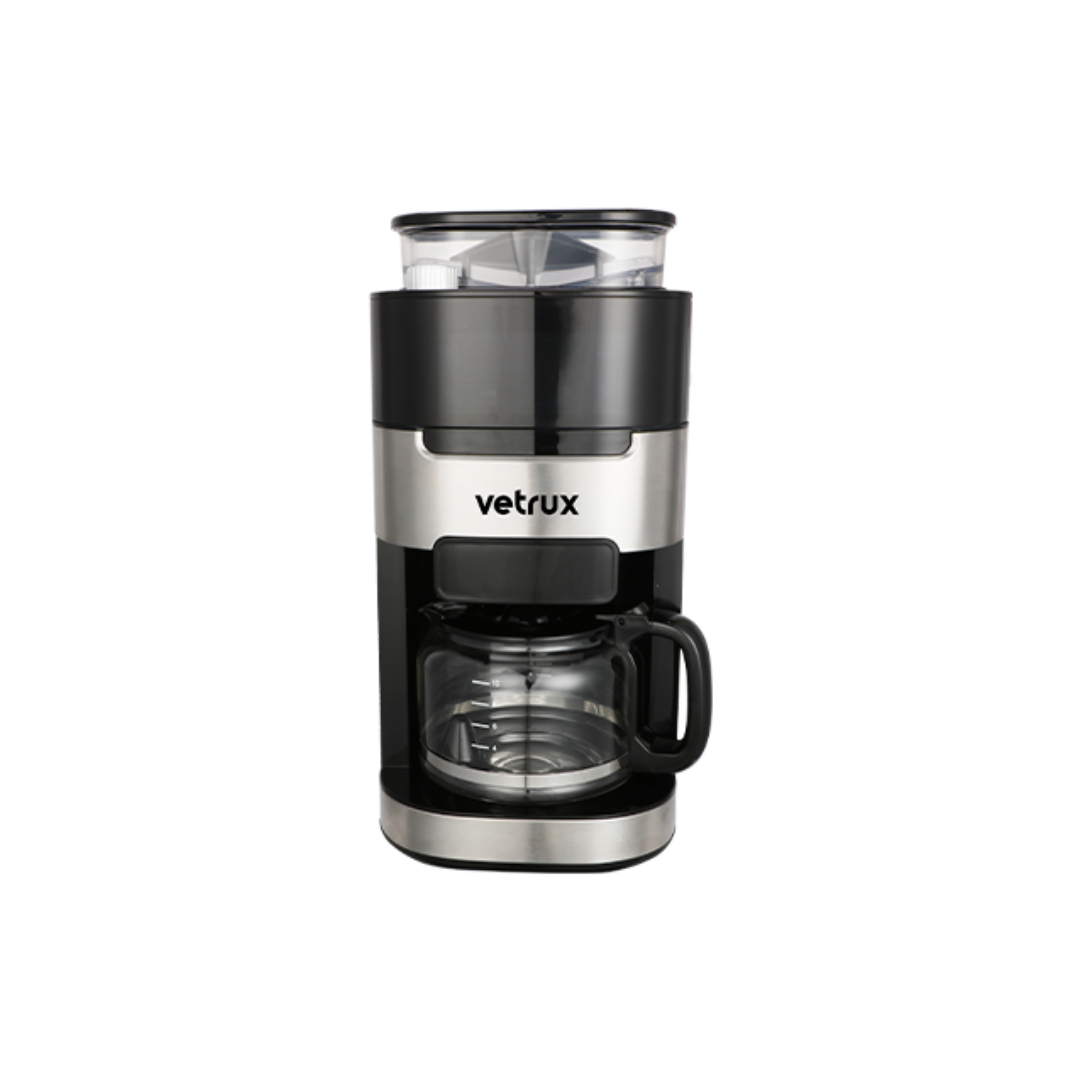 Cafetera de 12 Tazas Con Molino de Granos Grindix Vetrux