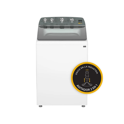 Lavadora Automática Blanca con Agitador 2 en 1 de 22Kg Whirlpool