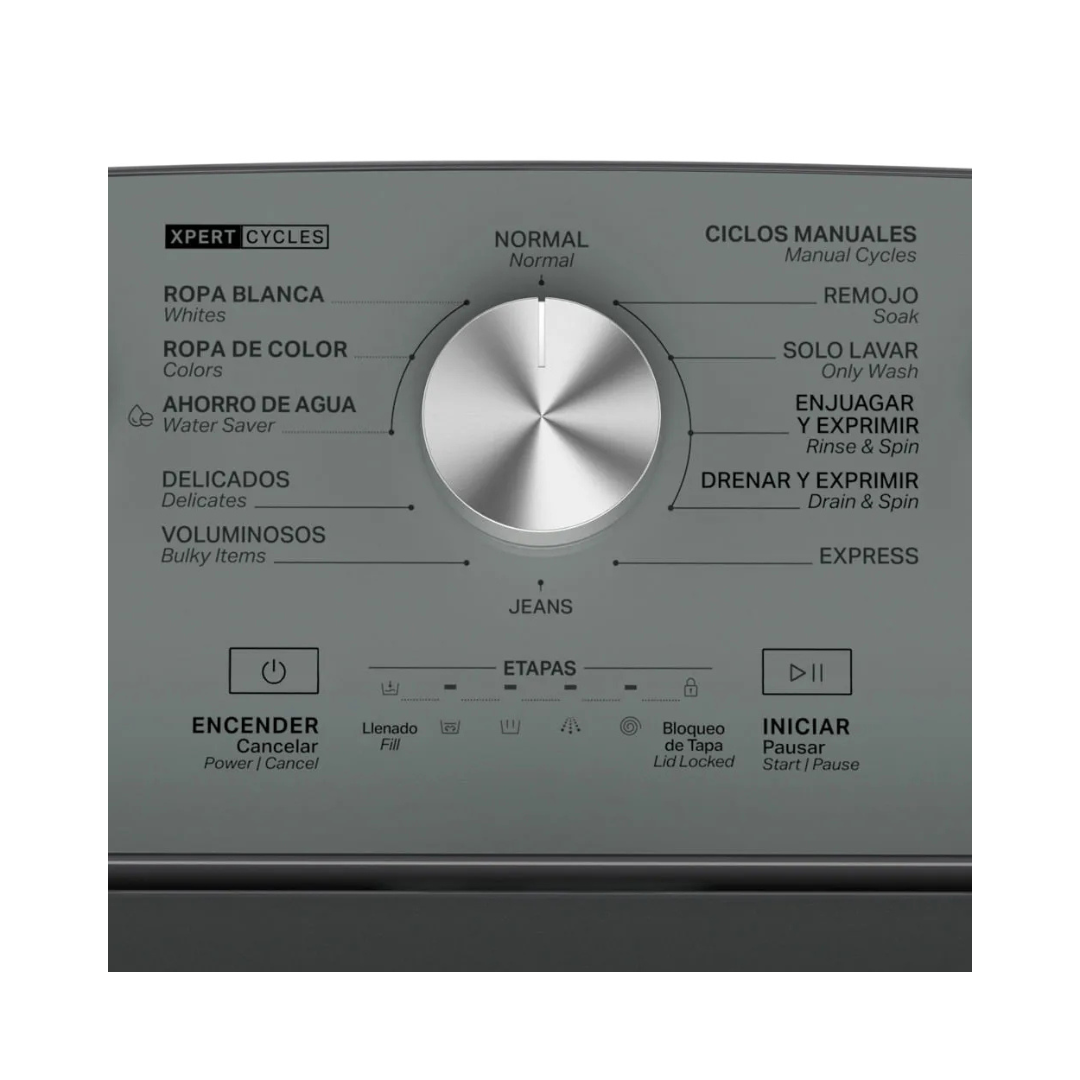 Lavadora Automática Blanca con Agitador 2 en 1 de 22Kg Whirlpool