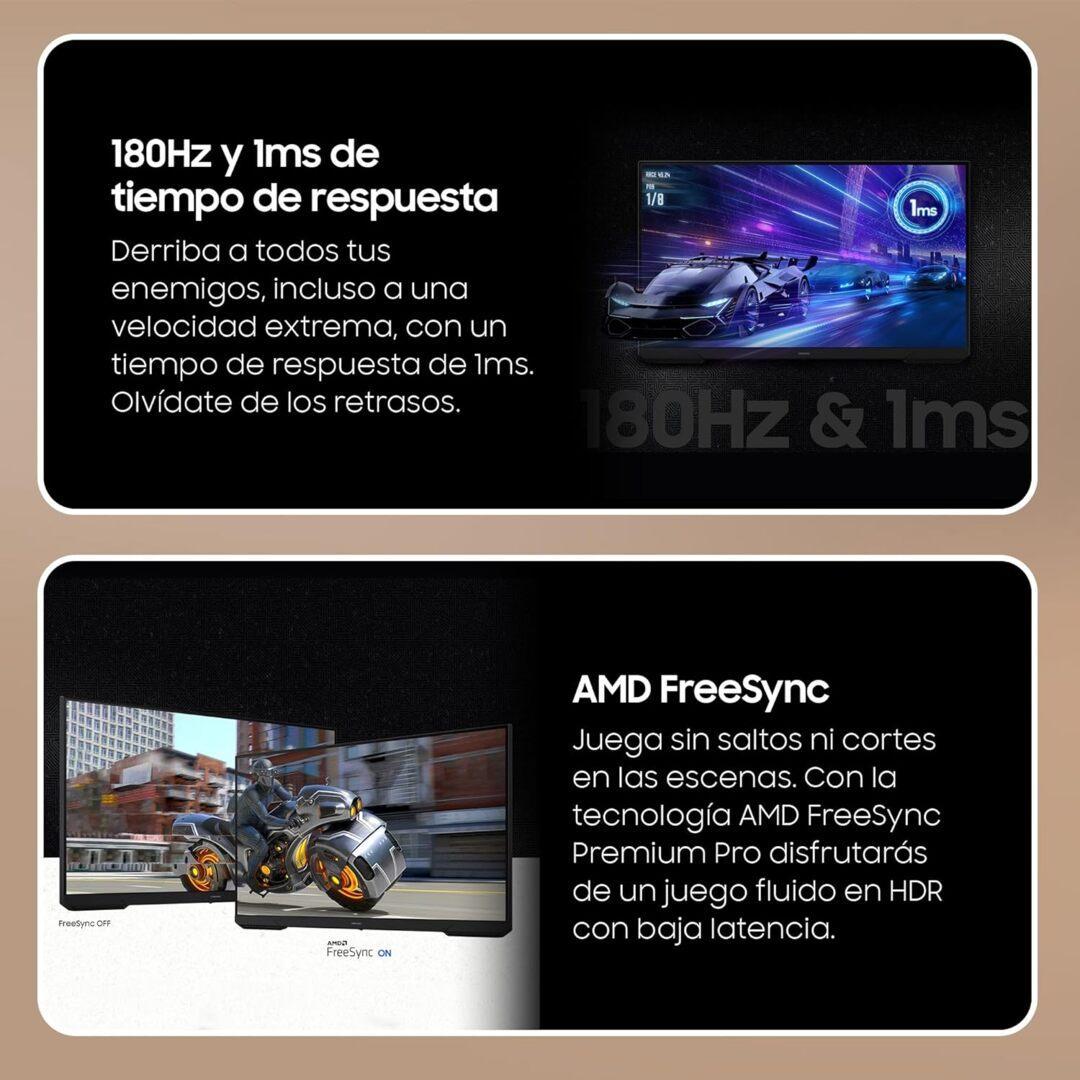 Monitor Gaming de 27" FHD con 180Hz 1920X1080 Samsung