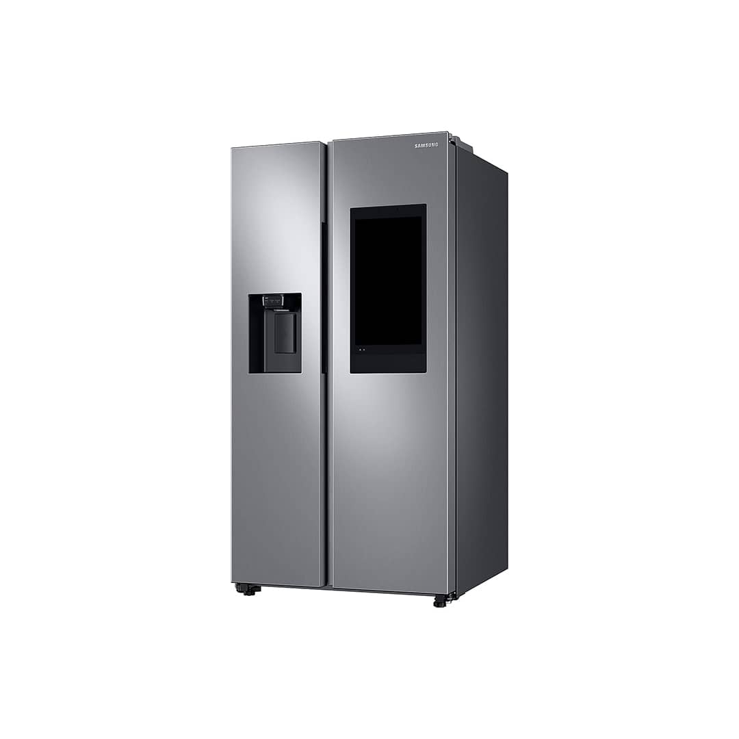 Nevera Side by Side de Acero con Dispensador de Agua y Pantalla 609L Samsung