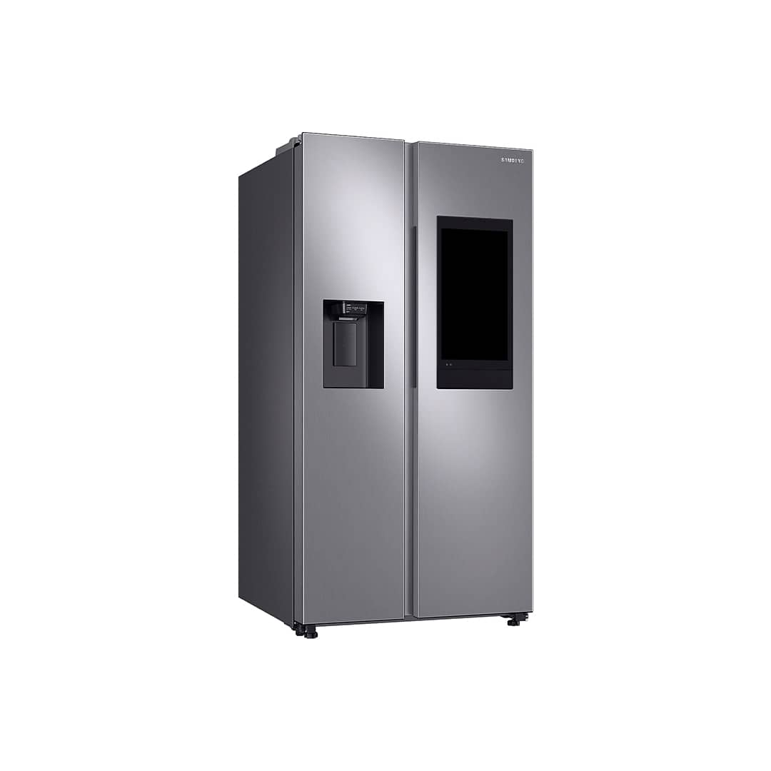 Nevera Side by Side de Acero con Dispensador de Agua y Pantalla 609L Samsung