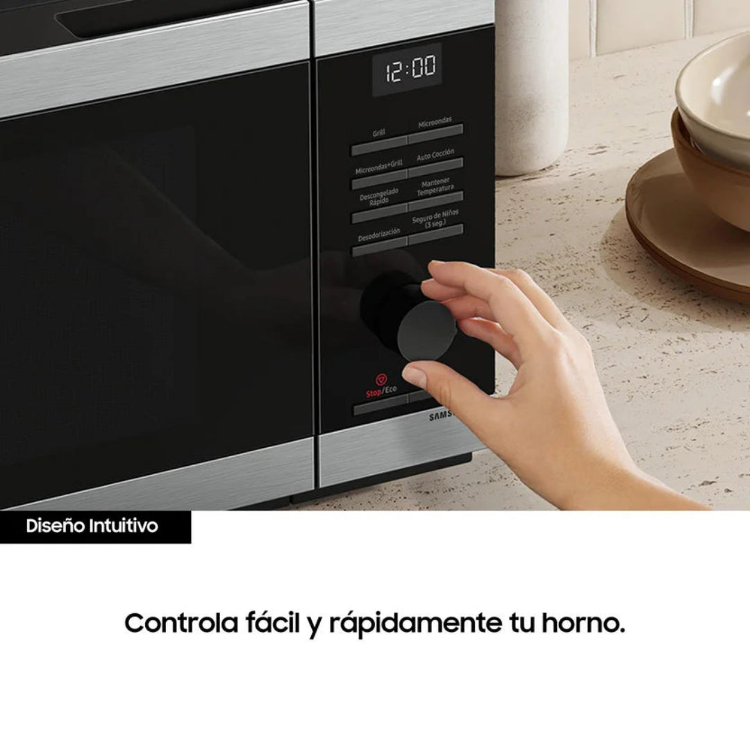 Horno Microondas Negro y Plata de 23L 750W Samsung