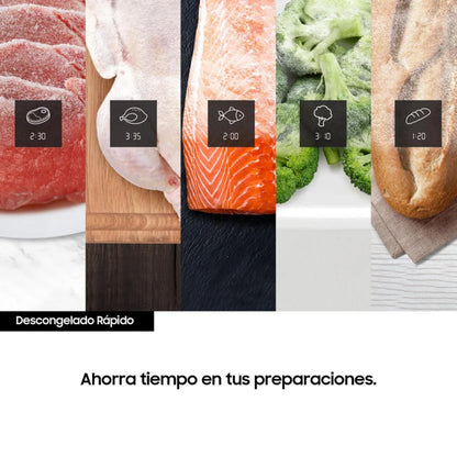 Horno Microondas Negro y Plata de 23L 750W Samsung