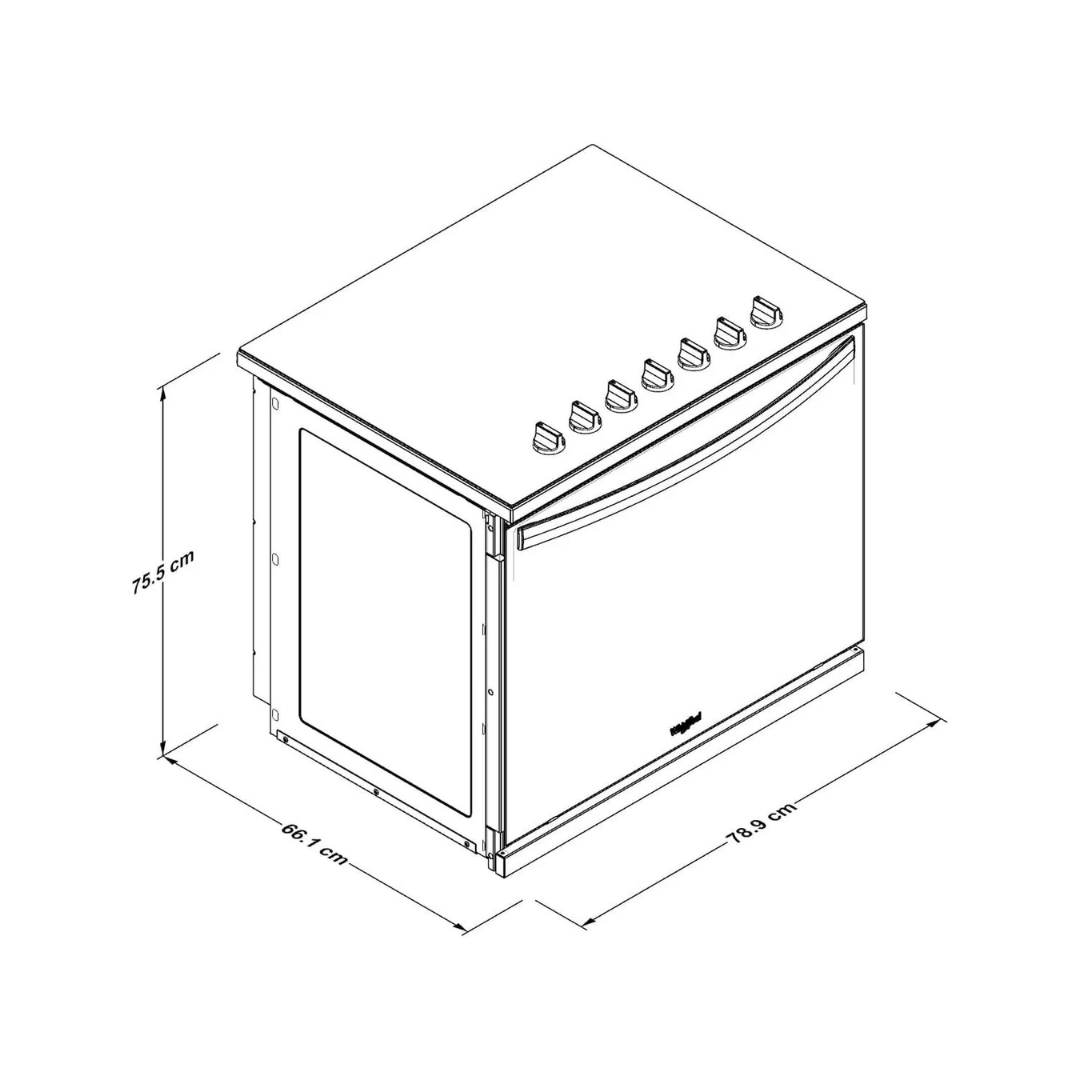 Cocina Eléctrica Plateada Empotrable de Vitrocerámica Schott Ceran 30" Whirlpool