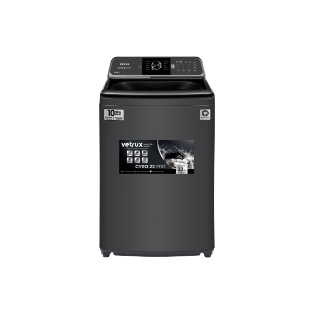 Lavadora Automatica Gris de 22Kg Gyro 22 Pro Vetrux