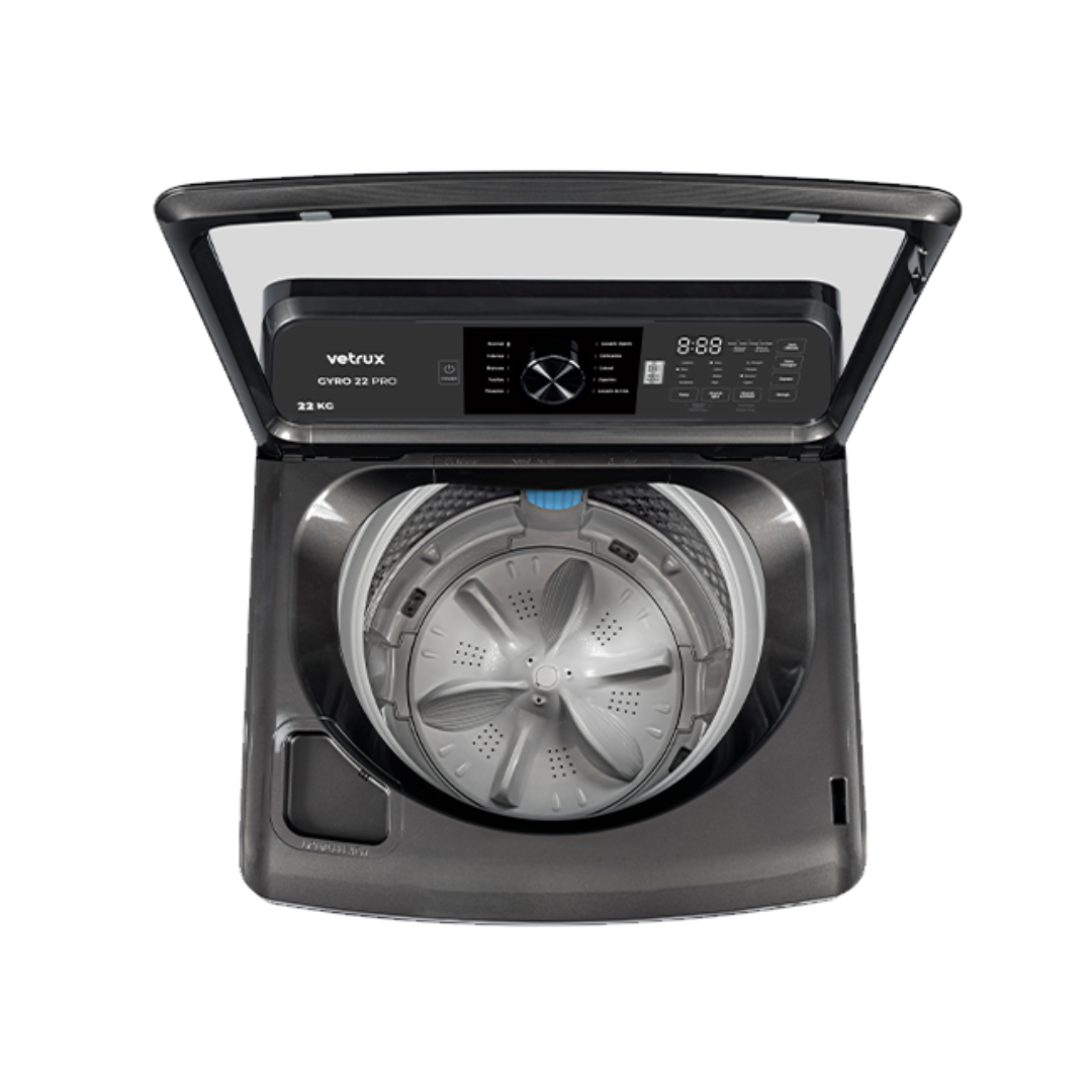 Lavadora Automatica Gris de 22Kg Gyro 22 Pro Vetrux