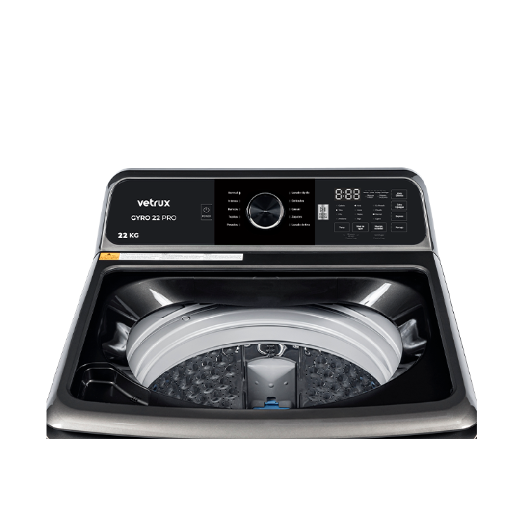 Lavadora Automatica Gris de 22Kg Gyro 22 Pro Vetrux