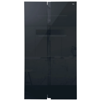 Nevera Side by Side de Vidrio Negra de 520 Litros TCL