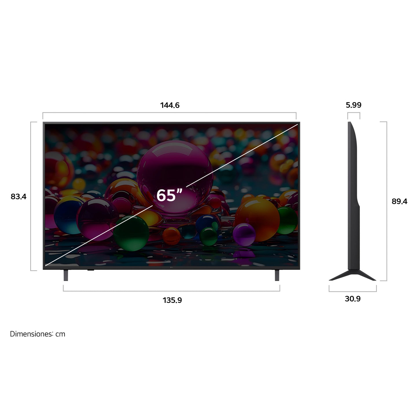 Televisor con webOS 25 4K UHD AI 65" LG