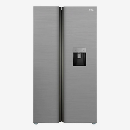 Nevera Side by Side de Acero con Dispensador de Agua de 520 Litros TCL