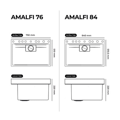 Fregador con Accesorios Amalfi 84 Drija