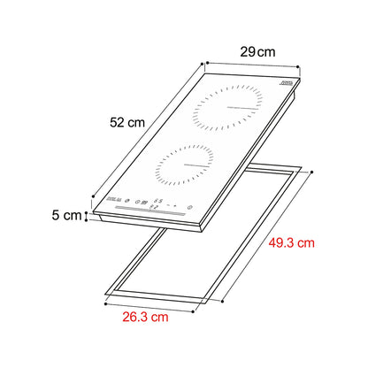 Tope de Cocina Eléctrico de Vitrocerámica 30 cm 220V Berlin 30 Drija