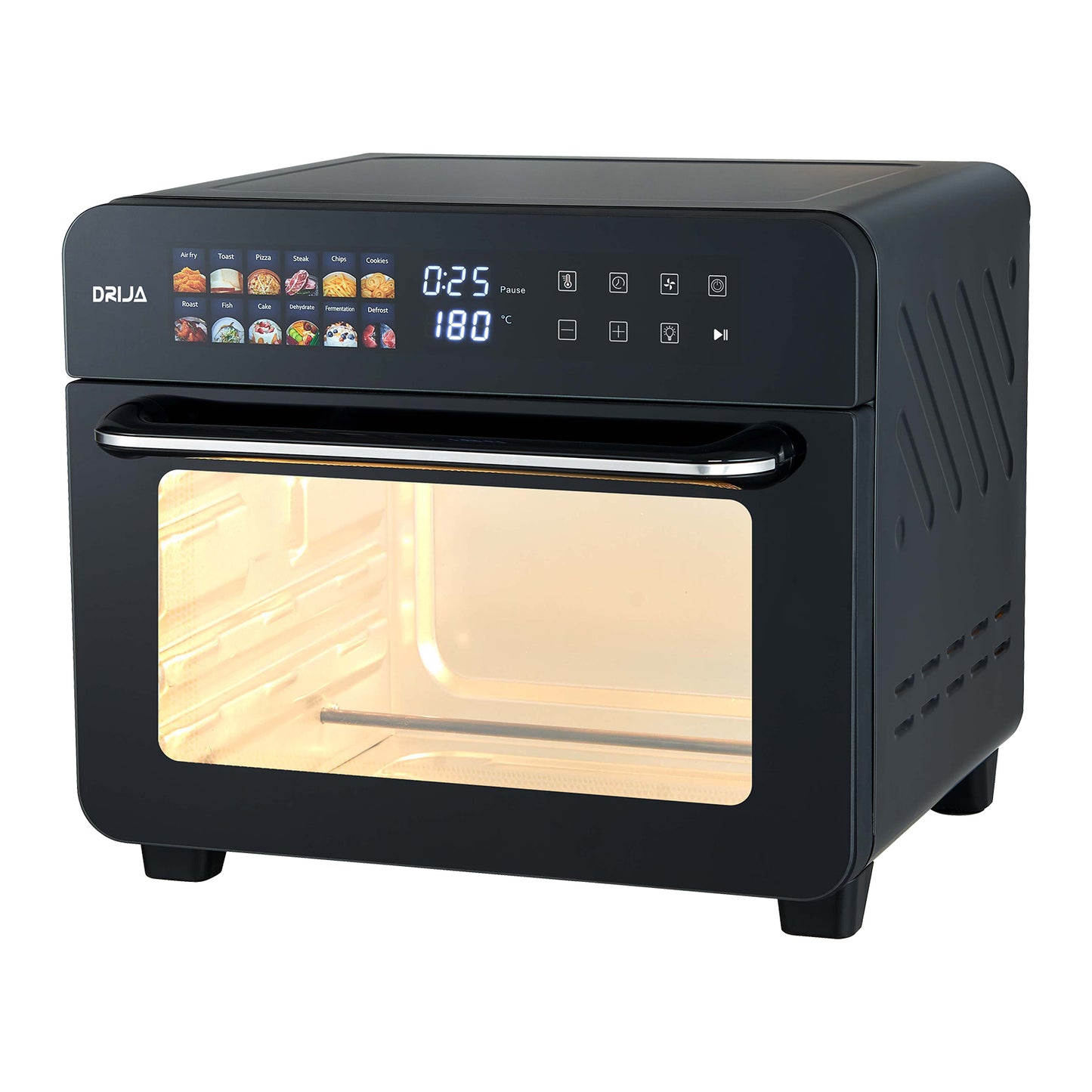Horno de Mesa Negro de 25 Litros Bruschetta 25L-B Drija