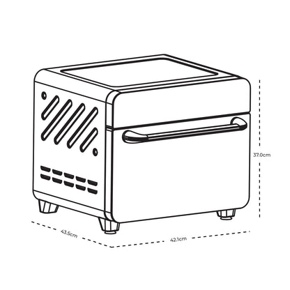 Horno de Mesa Negro de 25 Litros Bruschetta 25L-B Drija