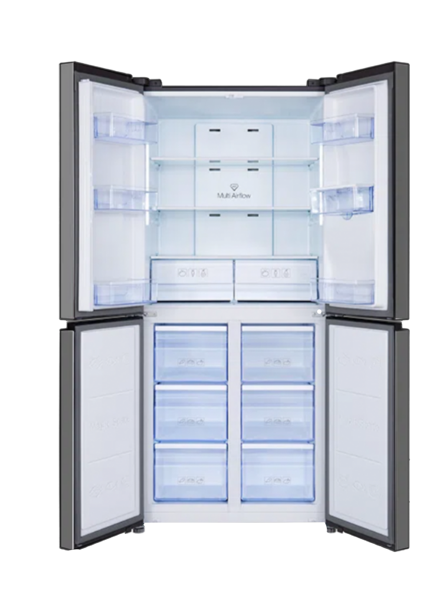 Nevera de 4 Puertas con Dispensador de Agua de 16" de Acero TCL