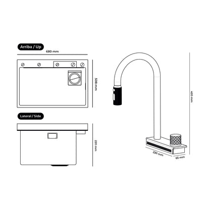Fregador con Accesorios Cirella 68 Drija