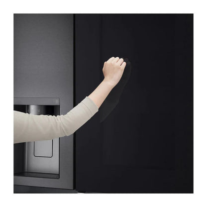 Nevera Side by Side de Acero Negro Mate InstaView con Dispensador de Agua de 676 Litros LG