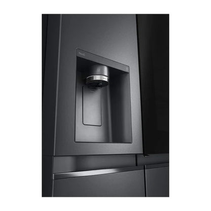 Nevera Side by Side de Acero Negro Mate InstaView con Dispensador de Agua de 676 Litros LG