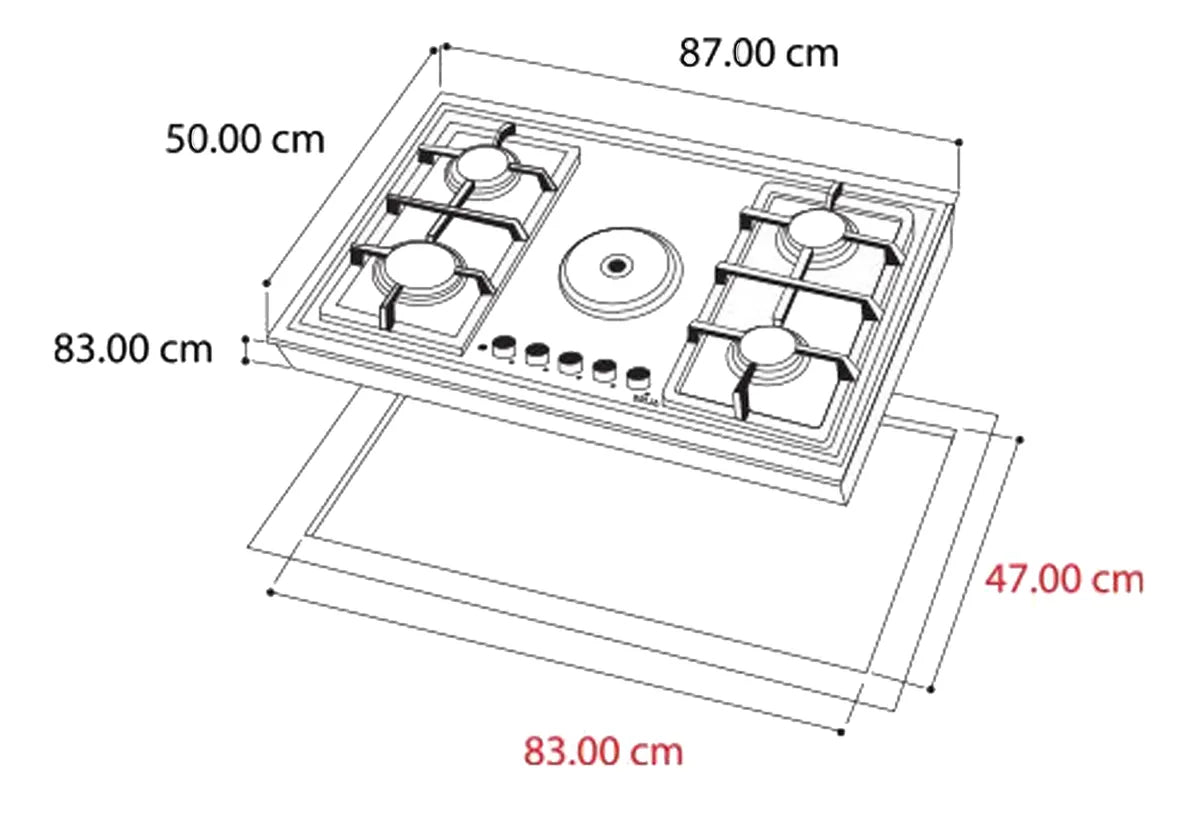 Tope de Cocina Mixto 90 cm Verona 90 Drija