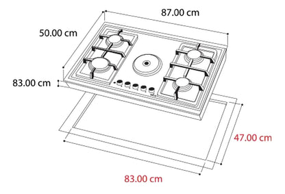 Tope de Cocina Mixto 90 cm Verona 90 Drija