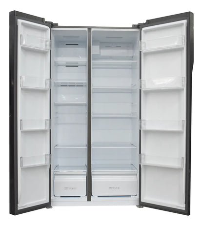 Nevera Side by Side de Vidrio Negra de 520 Litros TCL
