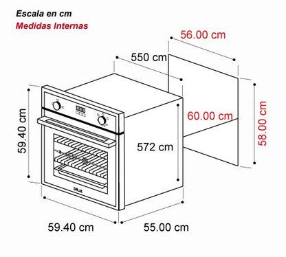 Horno a Gas 24" Europa 60 Drija