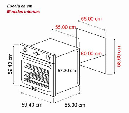 Horno a Gas 24" Europa 60 Gas Grill Drija