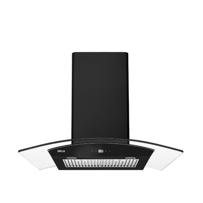 Campana Decorativa de Pared Negra 90 cm Prisma Touch 90 Black Drija