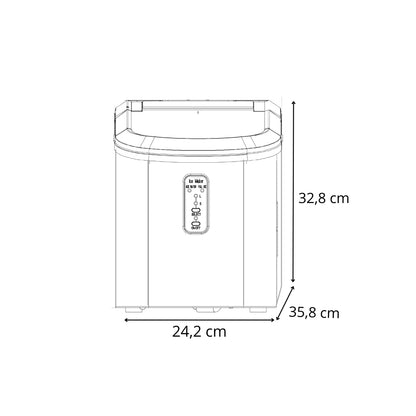 Fabricador de Hielo de Acero 18KG/24HRS FH18INOX Drija