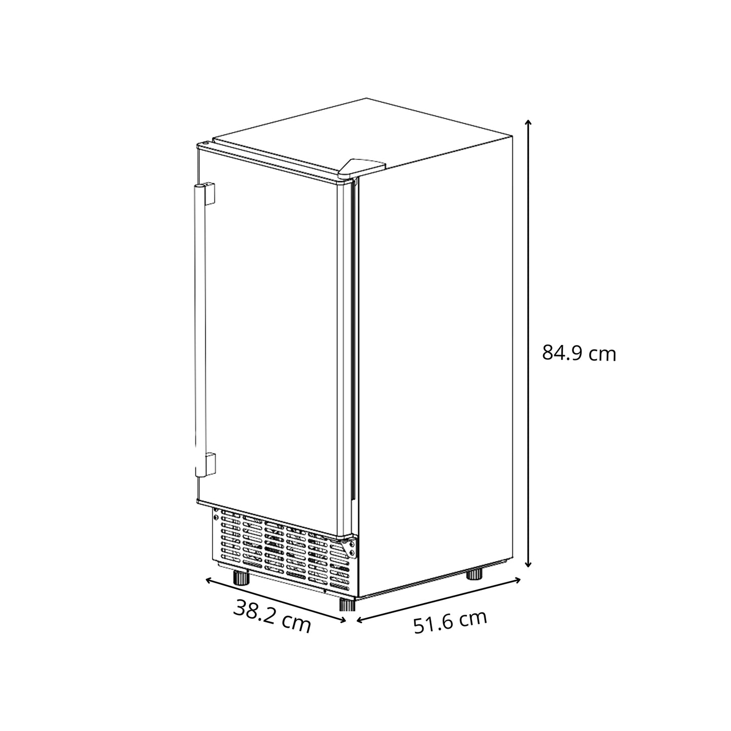 Fabricador de Hielo Negro 36KG/24HRS FH36BLACK Drija