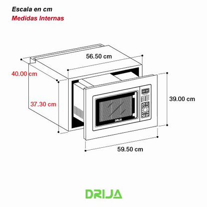 Horno Microondas Florencia 25L Black Drija