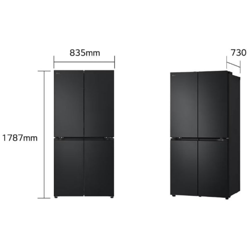Nevera Side by Side Negro Mate Cross Door de 464 Litros LG