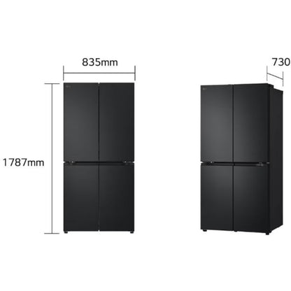 Nevera Side by Side Negro Mate Cross Door de 464 Litros LG