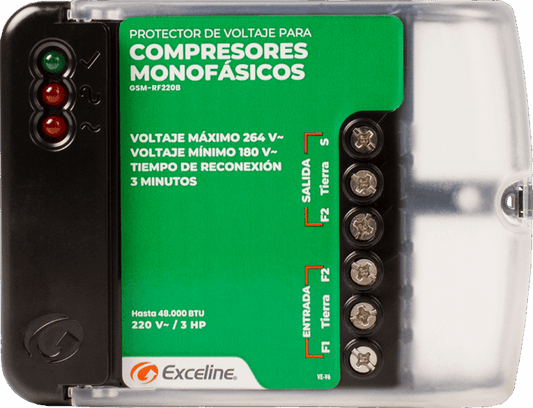 Protector de Voltaje para Compresores Monofásicos de Bornera 220V Exceline