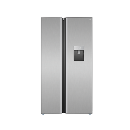 Nevera Side by Side Gris Cristal con Dispensador de Agua de 595 Litros TCL