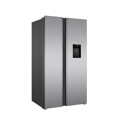 Nevera Side by Side Gris Cristal con Dispensador de Agua de 595 Litros TCL