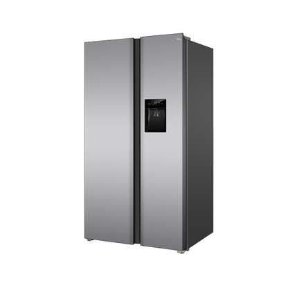 Nevera Side by Side Gris Cristal con Dispensador de Agua de 595 Litros TCL