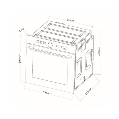 Horno Eléctrico con Airfryer Indico 60 Drija