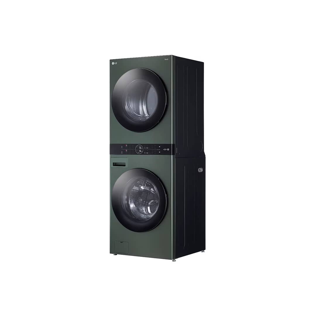 Centro de Lavado de Acero Negro Wash Tower de 25/22KG LG