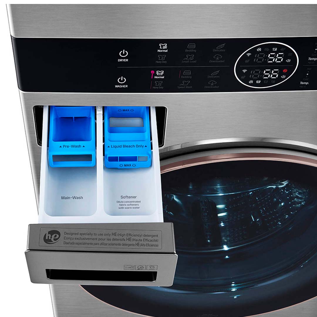 Centro de Lavado de Acero Silver Wash Tower de 22KG LG