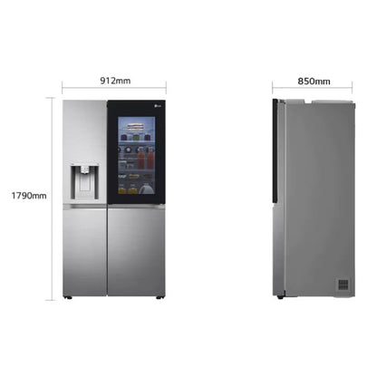 Nevera Side by Side de Acero InstaView con Dispensador de Agua de 768 Litros LG